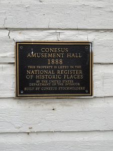 Conesus Town Hall plaque